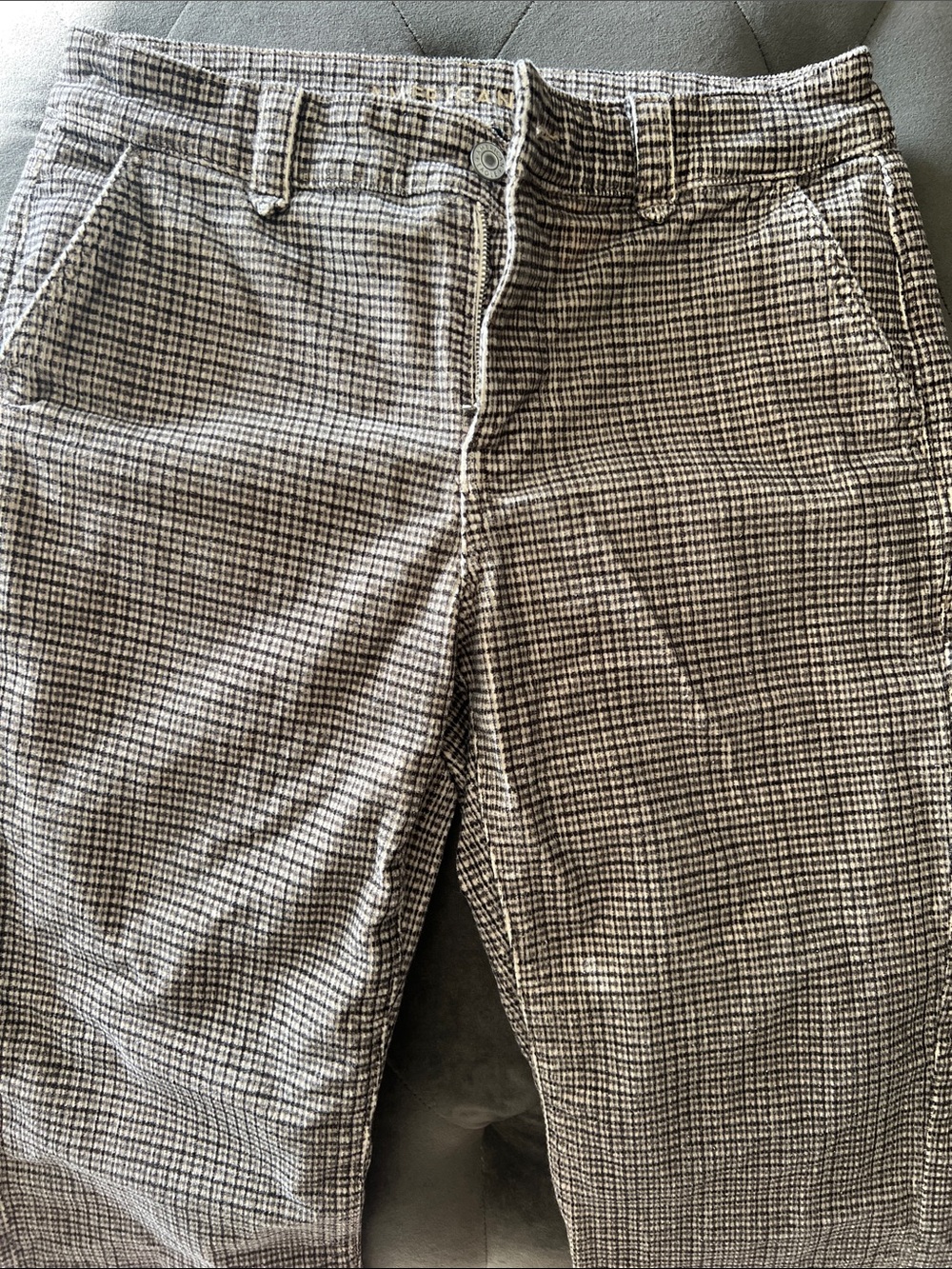 American Eagle Outfitters Women's Boot Cut Pants in Black and White Checked